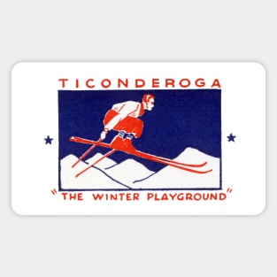 1940 Ticonderoga, The Winter Playground Magnet